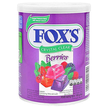 Fox's  Crystal Clear Mix Berries Flavoured Candy Tin, 180 g